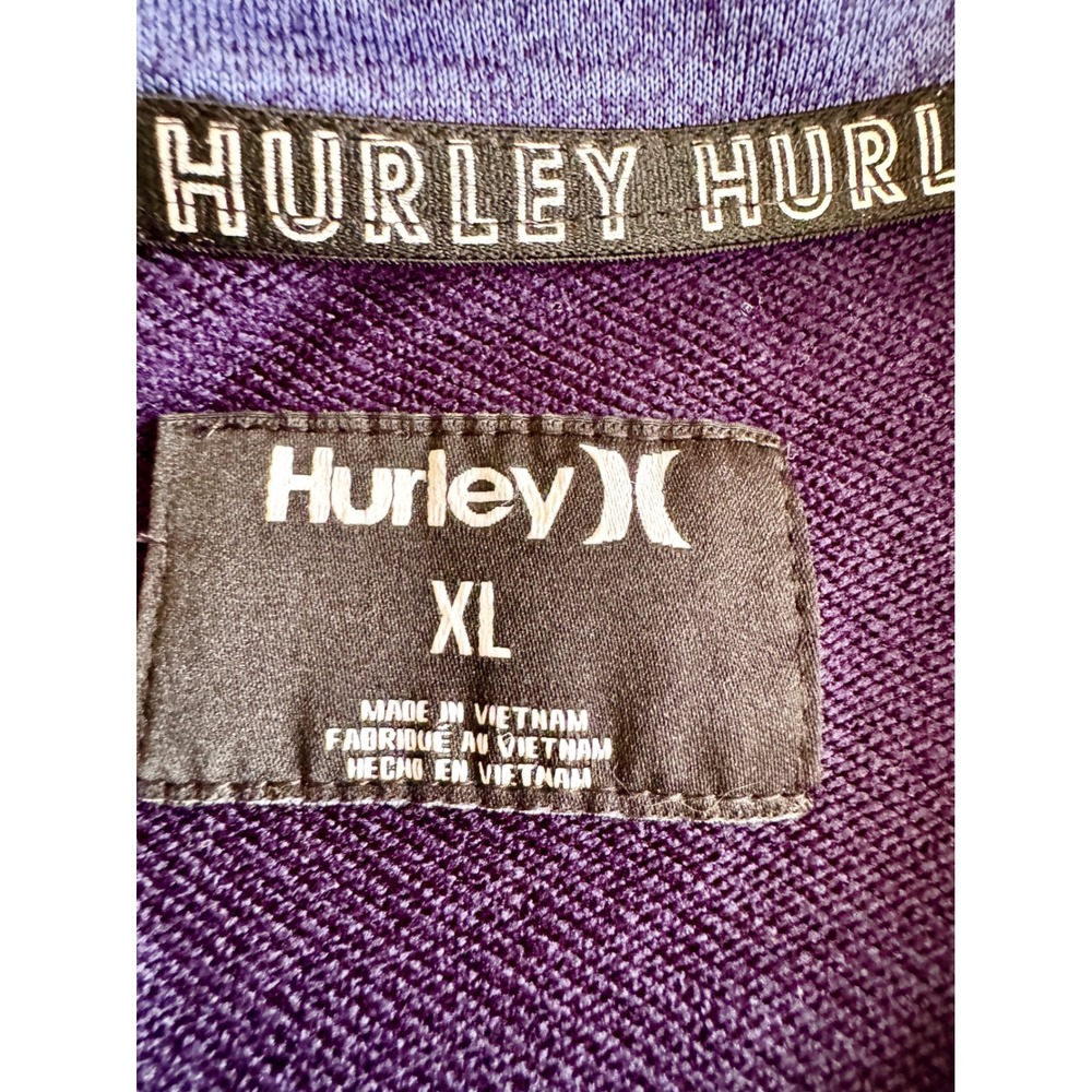 Hurley Boys XL Quarter Zip Pullover Sweater Blue Grey Colorblock Kangaroo Pocket - Picture 2 of 10